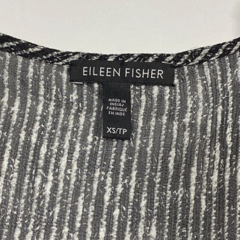 Eileen Fisher Elemental Printed Crinkle Silk Tank Top Size XS (Retail $228) - Picture 8 of 12